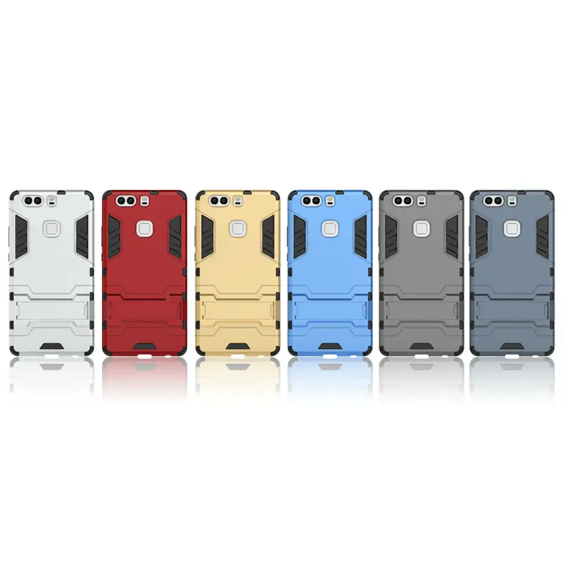 Iron Man Armor Hybrid PC + TPU Holder Back Case Cover for Huawei P9 P9 Plus P9 Lite P8 P8 Lite Mate 8 Mate S (2)