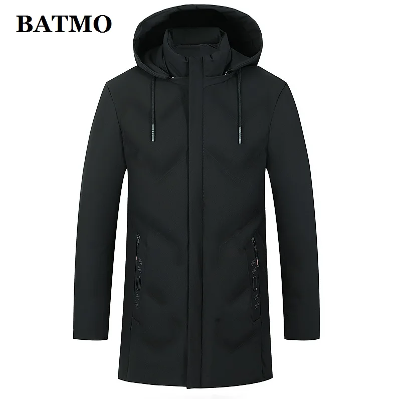 BATMO new arrival winter high quality hooded parkas men,men's hooded jackets,plus-size L-4XL 1988