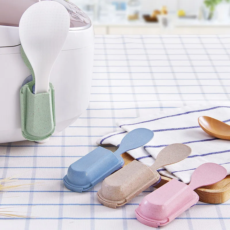 Suction Type Electric Cooker Rice Spoon Shelf Holdersr Rice Spoon