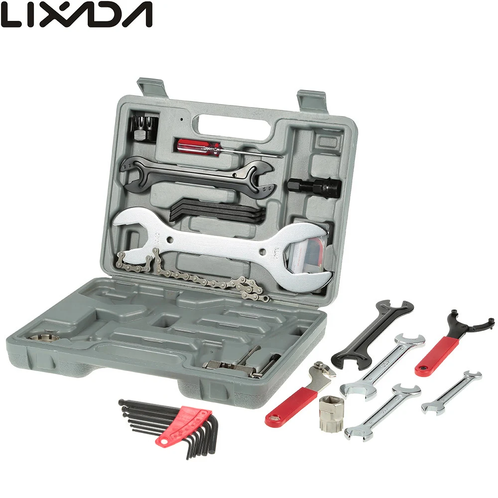 

Lixada Professional Universal Home Outdoor Multi-function Purpose Bike Bicycle Repair Tool Kit Set