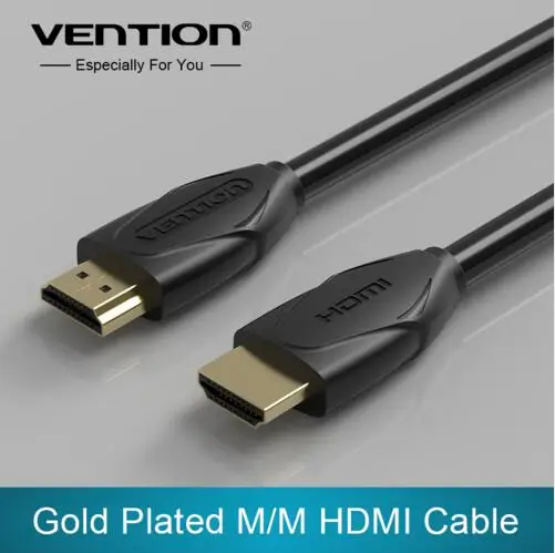 Vention HDMI кабель HDMI к HDMI кабель HDMI 2,0 1,4 4k 3D 60FPS кабель для HD tv lcd ноутбука PS3 проектор компьютерный кабель 1 м 2 м 3 м - Цвет: B04 black