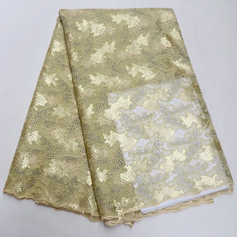 

Nigerian lace fabrics 2018 New fashion Handcut organza Lace African fabric with sequins high quality
