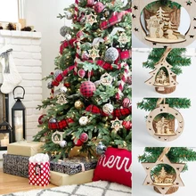 Новые 3D Подвески Висячие деревянные елки орнамент украшения Рождественский лось сатана пункт украшения для домашнего праздника праздничные подарки