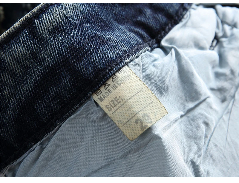 Sokotoo Для мужчин отверстия лоскутное рваные байкерские джинсы для moto тонкий прямой distressed stretch джинсы