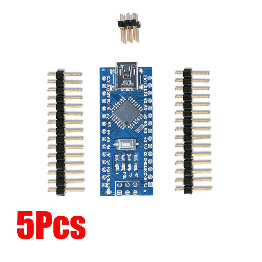 5 шт. Nano Mini USB с Загрузчиком совместимый Nano 3,0 контроллер для Arduino CH340 USB драйвер Nano v3.0 16 МГц ATMEGA328P - Цвет: Unwelded Board