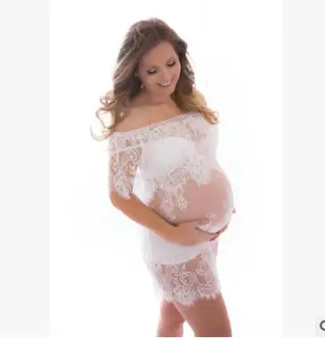 

2017 maternity photography props maxi Maternity gown Lace Maternity Dress Fancy shooting photo summer pregnant dress