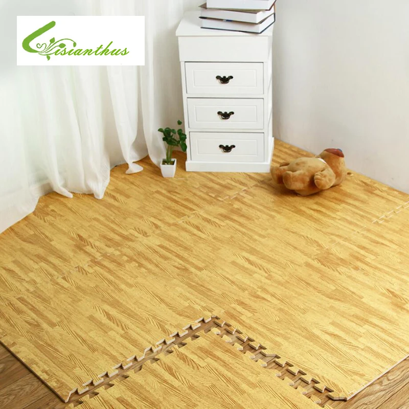 Soft EVA Puzzle Crawling Pad Interlock Foam Wood Texture Floor Mat Waterproof Rug for Child Bedroom Living Room Kitchen Gym 30cm Soft EVA Puzzle Crawling Pad Interlock Foam Wood Texture Floor Mat Waterproof Rug for Child Bedroom Living Room Kitchen Gym 30cm