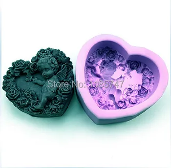 

Great-Mold Heart Design Soap Mold Baby Angel Silicone Mold for DIY Soap Craft