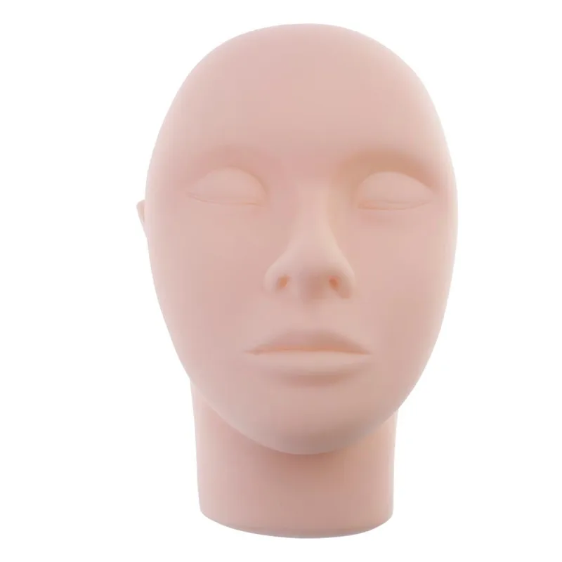 Прочный силиконовый манекен с плоской головкой для косметика для обучения наращивания ресниц