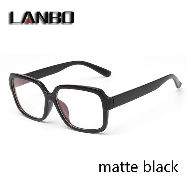 LANBO мужские и женские очки для чтения с защитой от радиации Анти-усталость компьютеры очки брендовая синяя пленка для очков оправа для очков 5218 - Цвет оправы: Matte Black