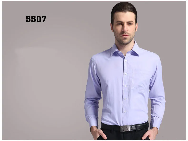 Классические Стильные мужские классические деловые рубашки Easy Care, Брендовые мужские рубашки с длинными рукавами, рубашки для отдыха