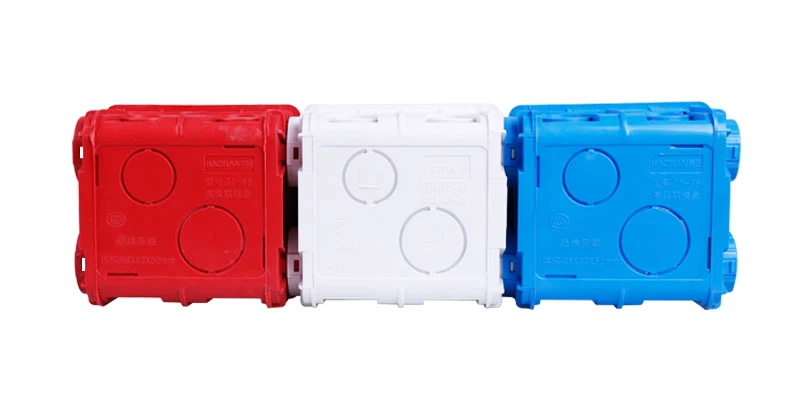 Настенная пластина Регулируемая внутренняя кассета монтажный переключатель гнездо коробка белый/красный/синий пластиковые материалы для 86 Тип Стандартный Светильник