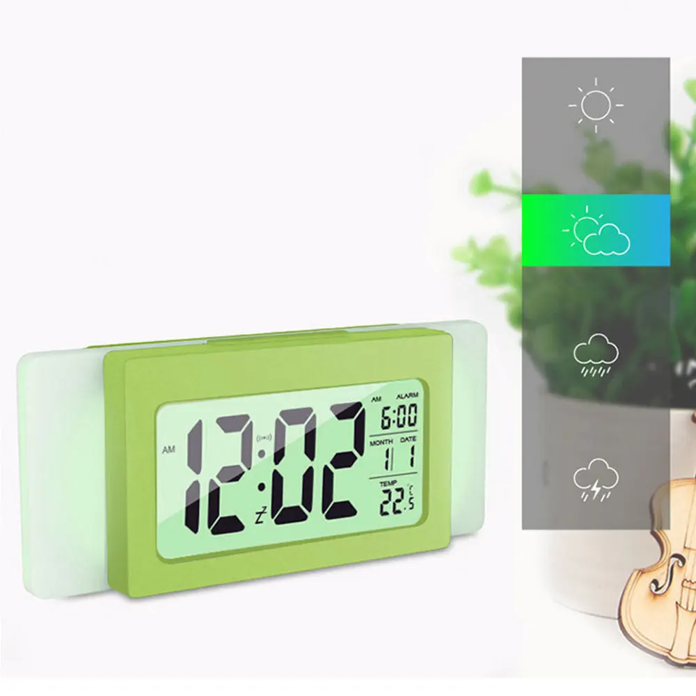 Новые многофункциональные цифровые часы с большим дисплеем температуры времени