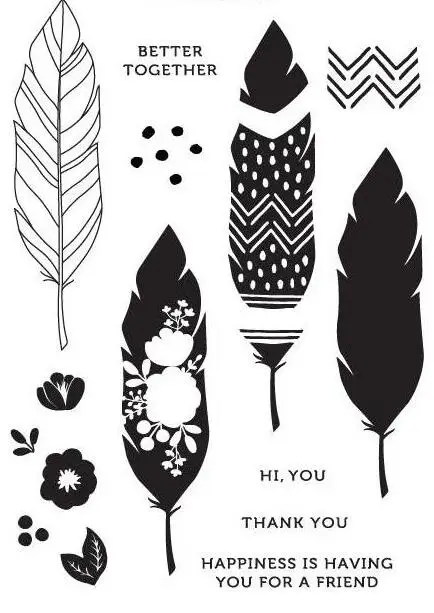 

feather Transparent Clear Stamp for DIY scrapbooking/Card Making C71