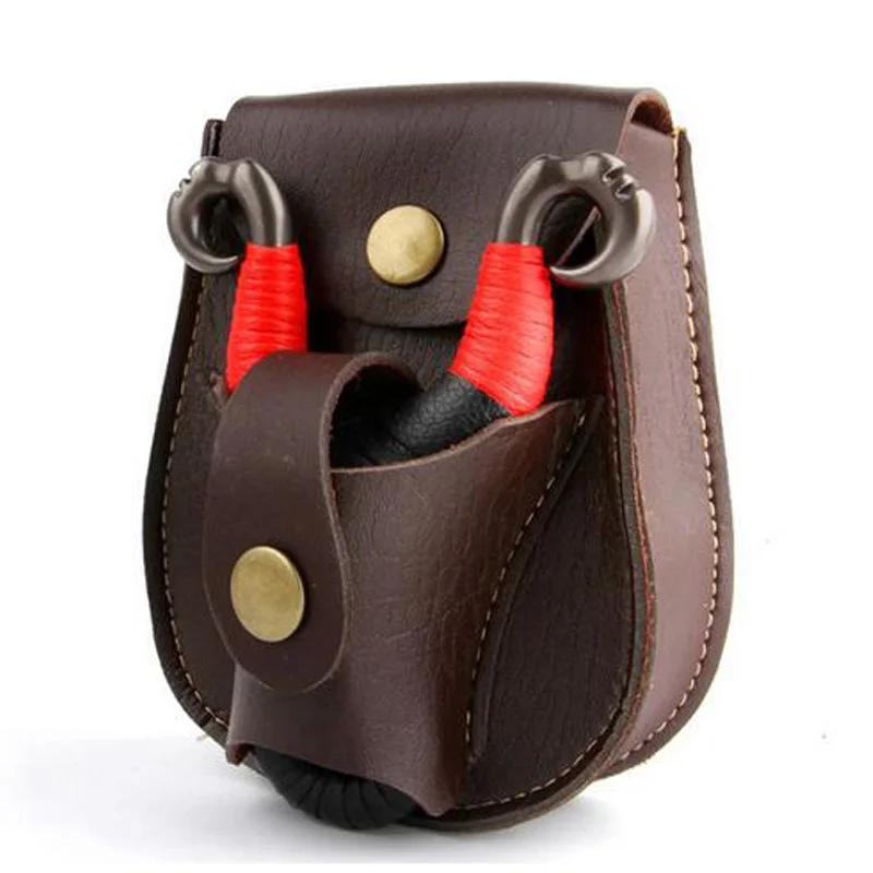

Leather Case Waist Bag Pouch for Catapult Slingshot Steel Balls Ammo Games Bag Sling Shot Sports Accessories