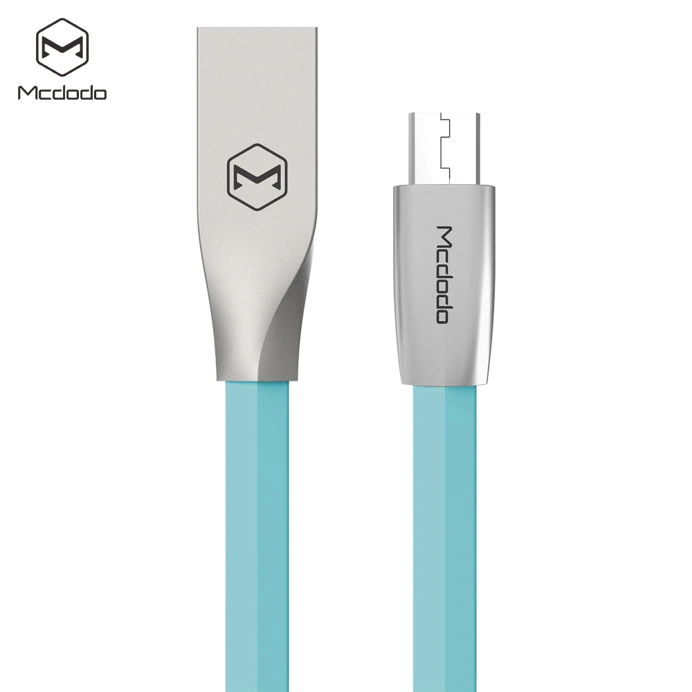 Mcdodo Micro USB кабель 2.1A кабель для быстрой зарядки 2 м 1,5 м 1 м кабель для передачи данных Microusb для samsung Xiaomi HUAWEI LG кабель для мобильного телефона - Цвет: Silver Metal  Blue