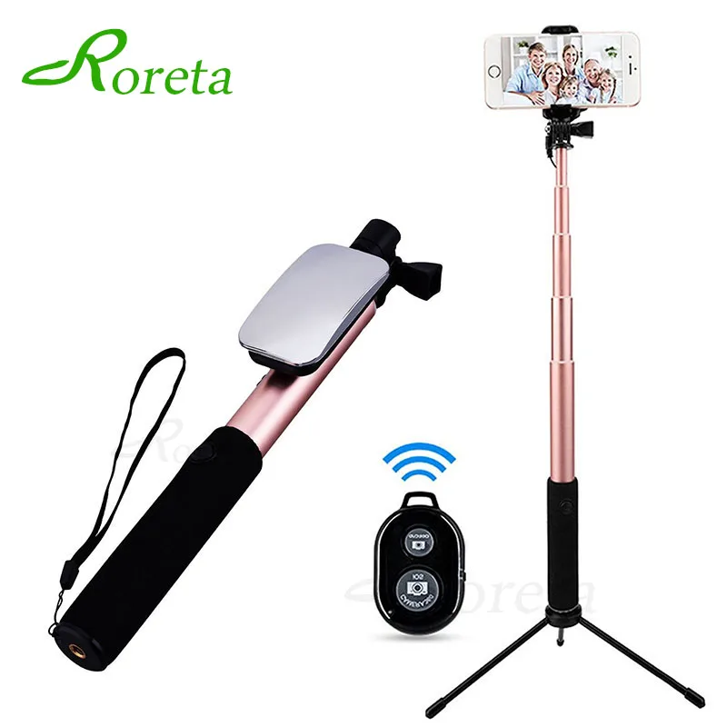 

Roreta Bluetooth Selfie Stick for iPhone 6s 5 Handheld Tripod Wired Min tripod For Samsung Huawei Xiaomi Remote Control Monopod