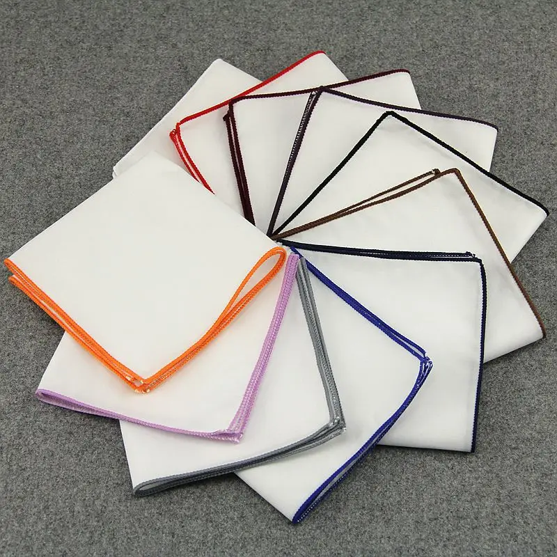 

SHENNAIWEI New stylish Cotton square white solid handkerchief