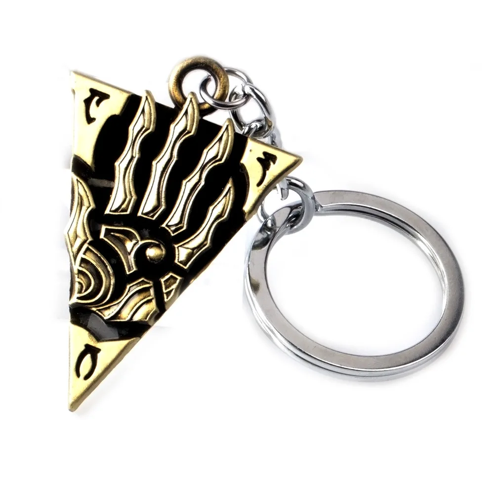 Trendy Game The Elder Scrolls Skyrim Keychains for Men Keyrings Skyrim