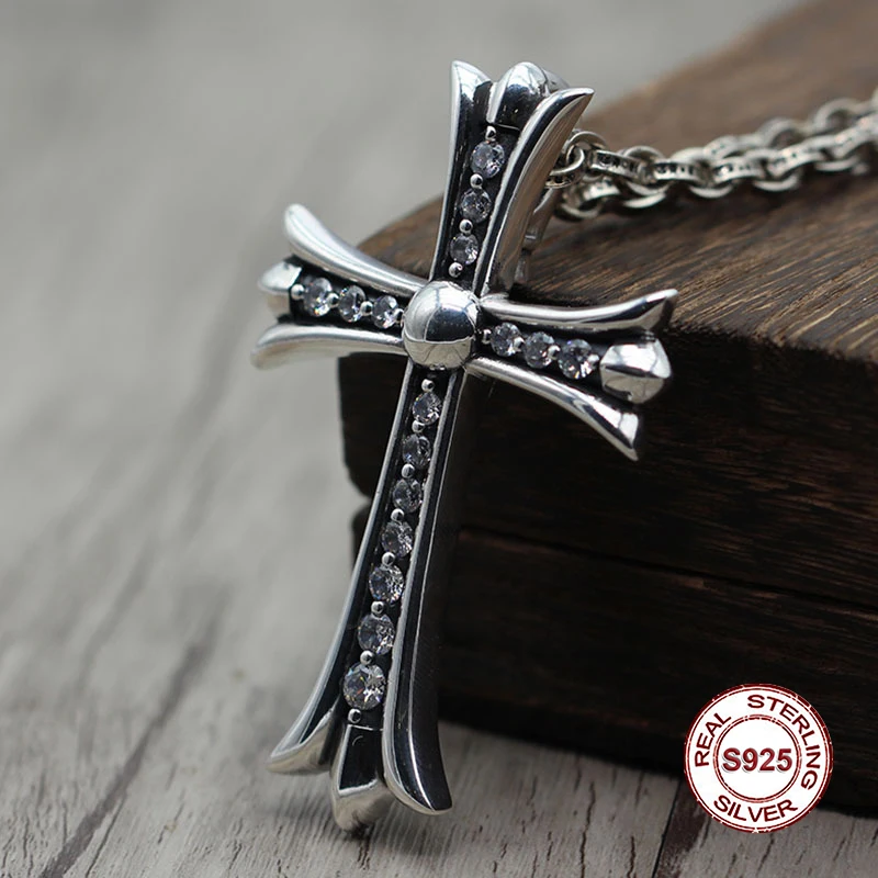 S925 Sterling Silver Pendant Personalized Fashion Punk Retro Style