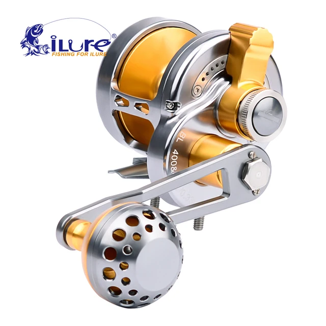 $US $95.88 iLure Aluminum CNC Machined Fishing Reel Max Drag Sea Boat 14kg/16kg/19kg/21kg Fishing Tackle Jiggi