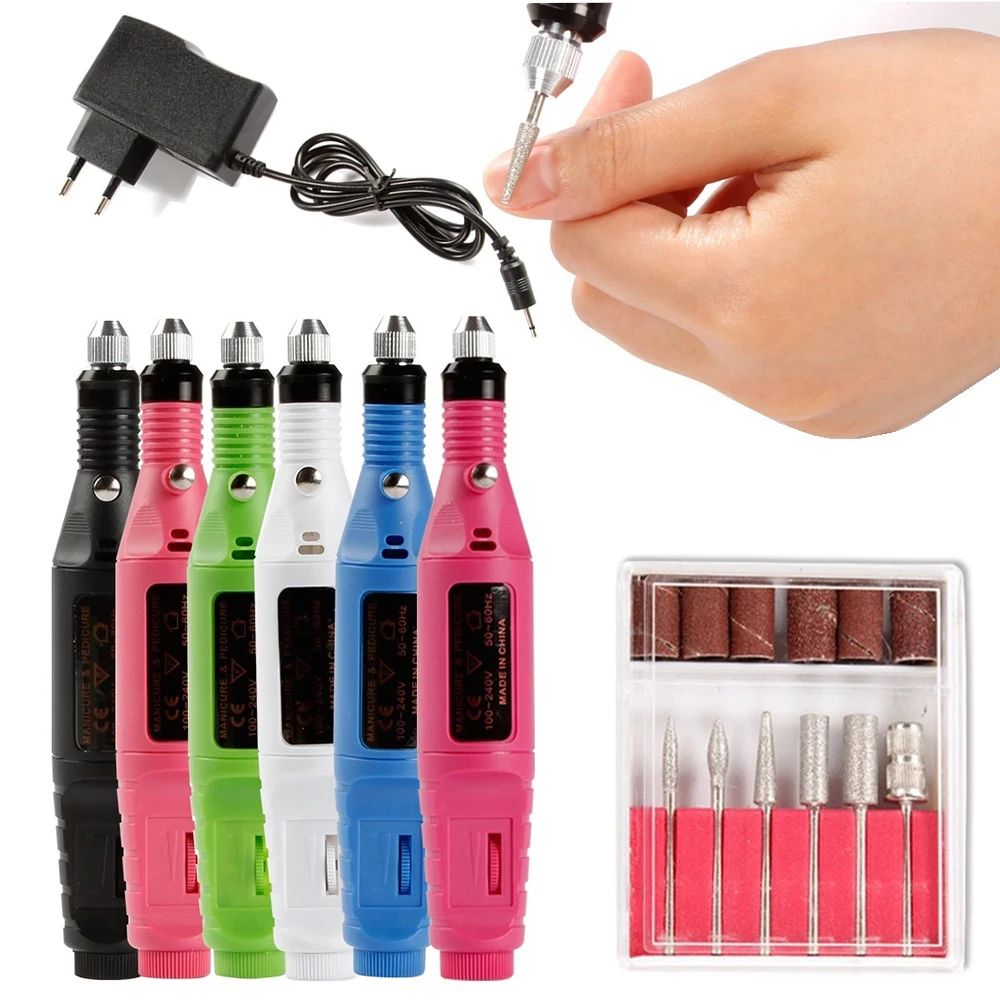 

1Set Professional Electric Nail Art Drill Kit Manicure Pedicure Pen For Finger Toe Nail Care Polishing Machine Tools Nail File