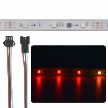 

100M 20X5m WS2811 2811IC 30leds/m 10pixels/m 5050 SMD RGB Dream Magic Color Addressable Led strip IP67 White/Black PCB DC12V
