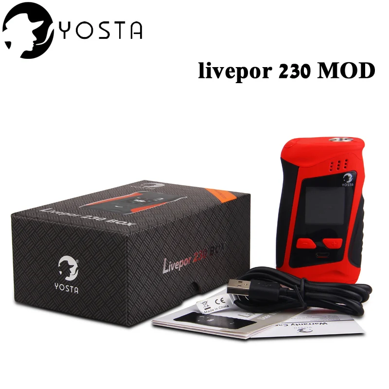 

Original Yosta Livepor 230 TC 230W Box MOD Vape Electronic Cigarette Vaporizer iGVi P2 Sub ohm Tank RTA RDA RDTA