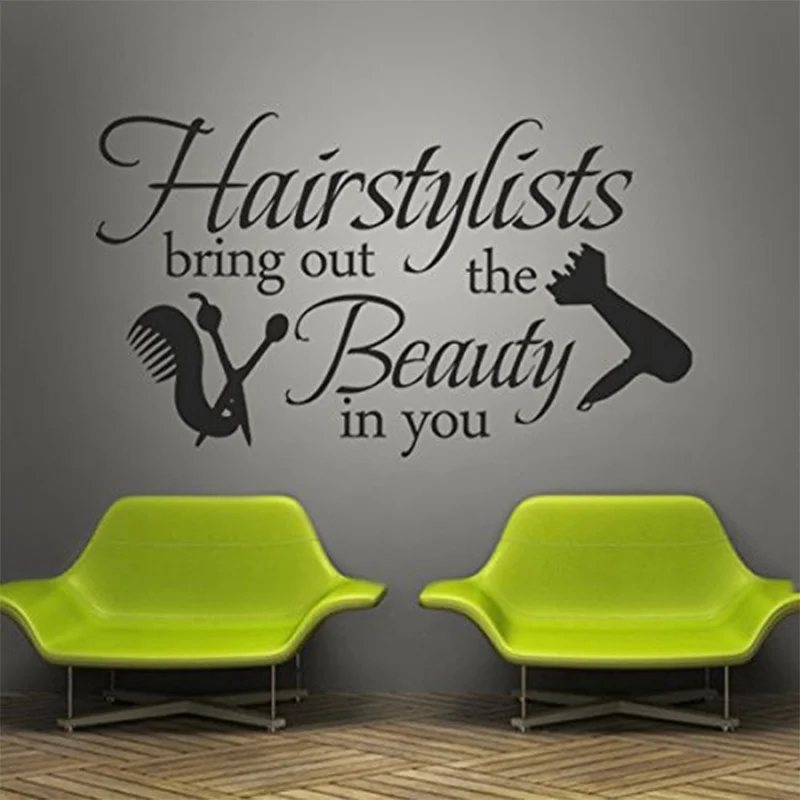 Hair Salon Vinyl Wall Decal Graphic Beauty Salon Shop Decor Decorative