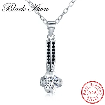 

Black Awn Romantic Arrive 3.2g 925 Sterling Silver Fine Jewelry Trendy Flower Engagement necklaces & pendants for Women KK002