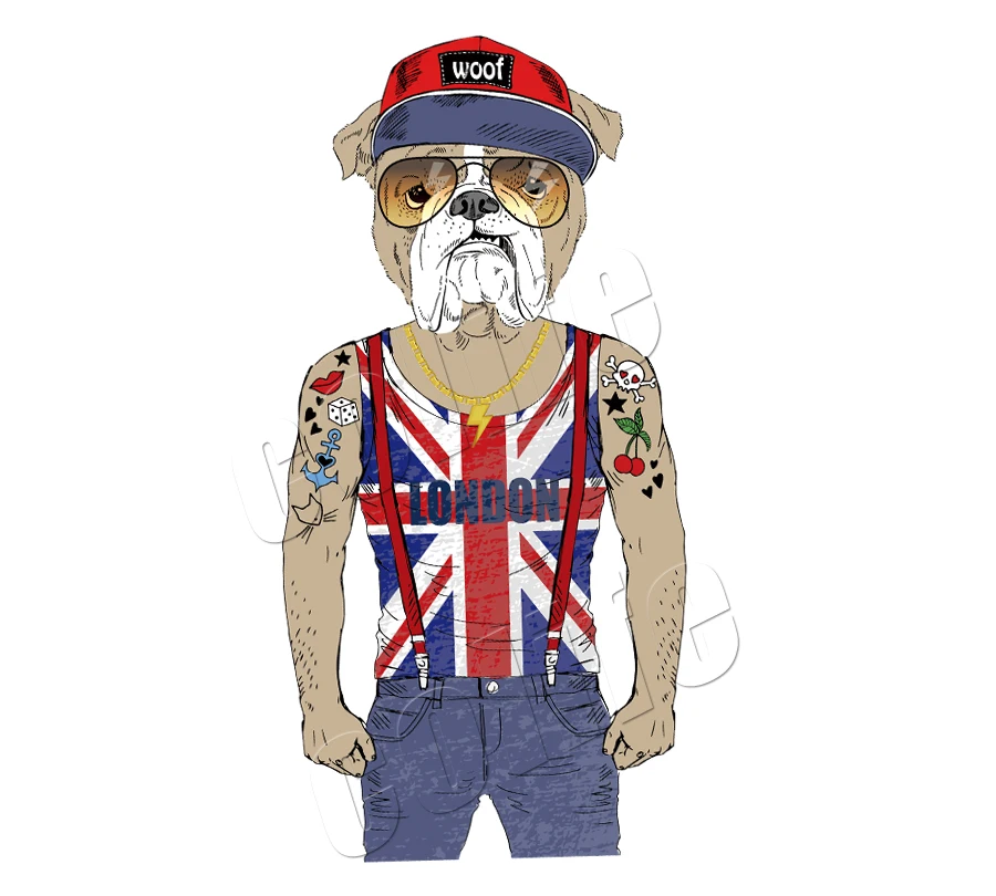 1London Woof Patches Washable Diy Accessory Heat Transfer Clothing Deco New Design Badges Iron-On Transfers