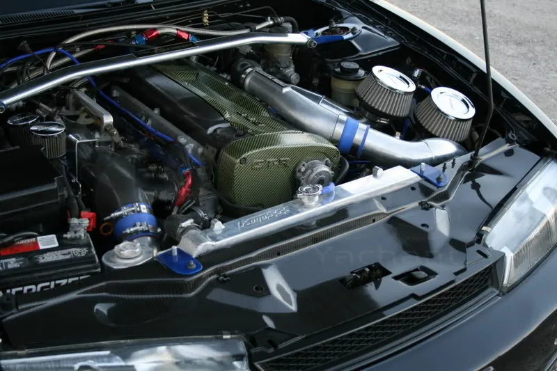 1997-1998 Nissan S14A Silvia Kouki 200SX 240SX  Cooling Slam Radiator Panel Full Carbon Fiber (10)