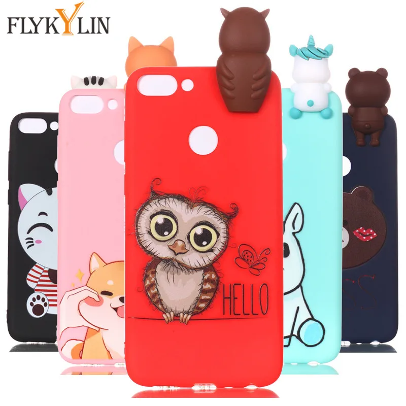 Для Huawei P умный чехол для Coque Smart/Enjoy 7S Чехол Fundas мультфильм 3D кукла игрушки конфеты