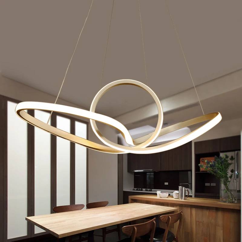 

Modern led pendant lights for dining living room Kitchen Room Aluminum cerchio anello lampadario hanging pendant lamp Fixtures