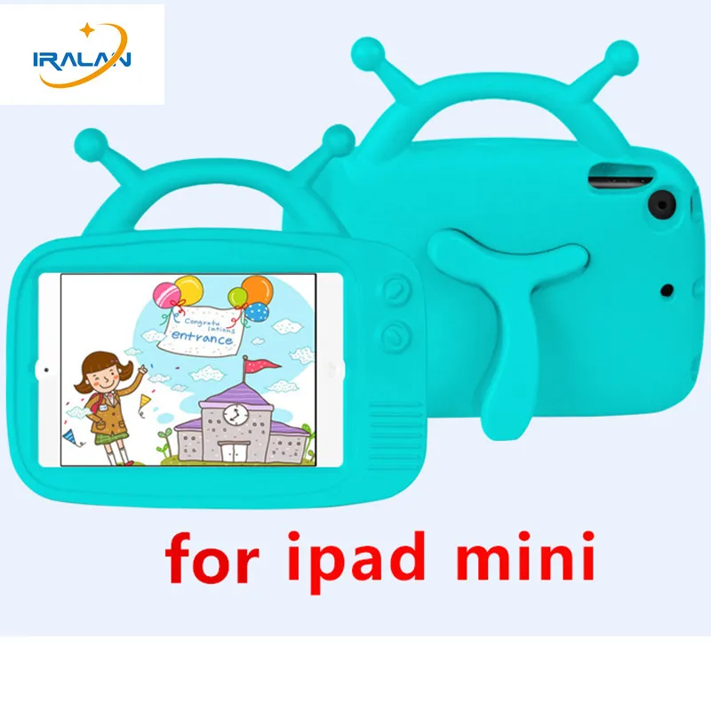 

Kids Antenna baby Foam EVA Stand Case For Apple iPad Mini 1234 Shockproof Silicone Handle Cover for ipad mini 7.9 inch+Stylus