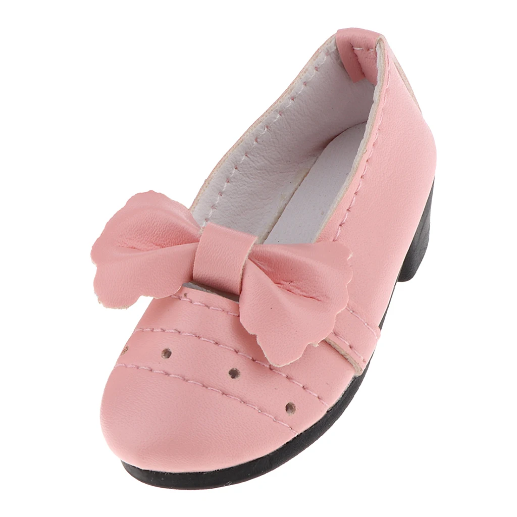 1/3 BJD/костюм из искусственной кожи; обувь на среднем каблуке для девочек; Аксессуары для девочек; обувь для кукол; цвет красный, розовый - Цвет: pink 1