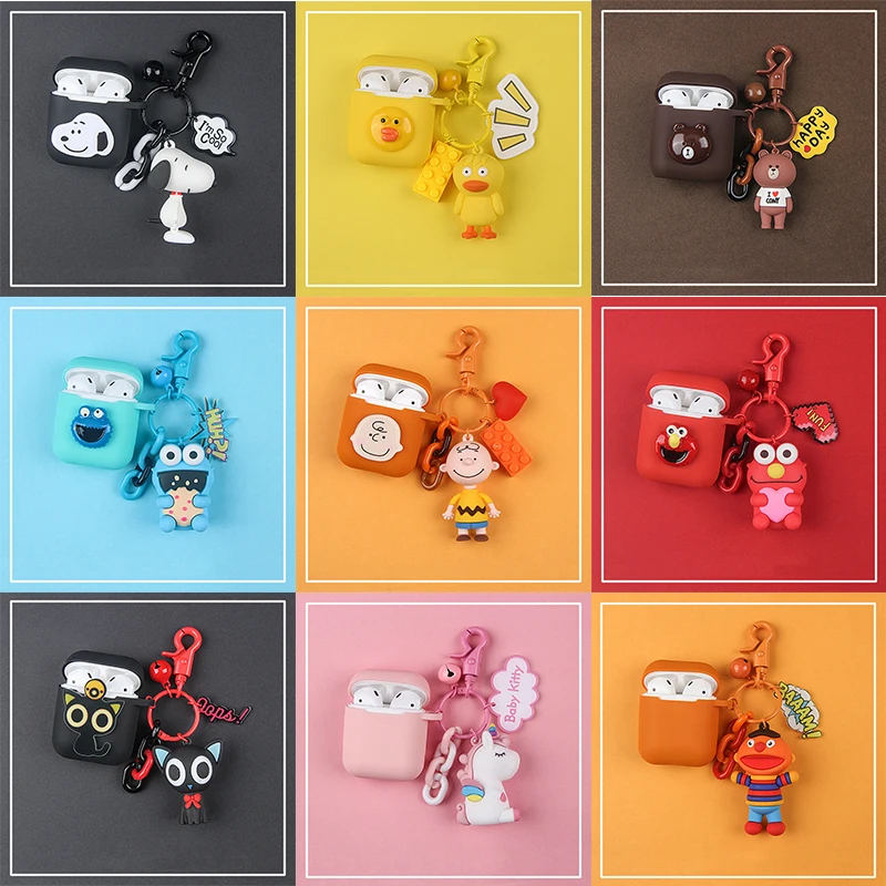 

Cartoon Earphone Case for Apple Airpods Case Accessories Cute Bluetooth Headphone Silicone Protective Cover Charging Box Bag