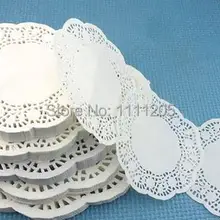 200 шт. Бумага Кружево салфетки 9.5 дюймов Роза Белая свадьба круглый Рождество Замороженные подставки P Кружево мат Craft Украшение стола