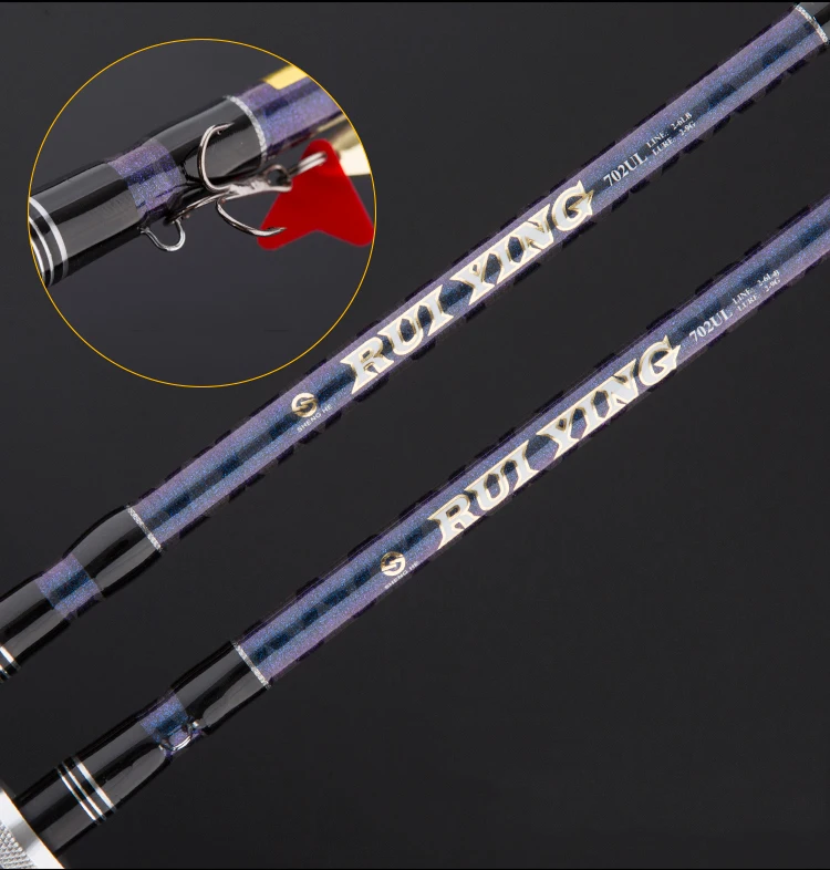 Spinpoler 2.1m UL Fast Spinning Carbon Fiber Bass Fishing Rod 2-9g Lure Weight 2-6LB Line Weight BaitCasting Rod Fishing Tackle  (8)