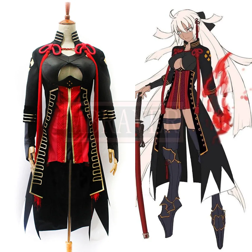 Fate/Grand Order FGO Alterego Okita Souji Alter Хеллоуин Косплей Костюм на заказ Бесплатная