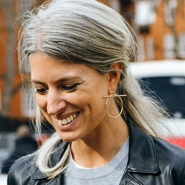 

European women's jewelry fashion exaggeration retro element copper casting circle word cross ladies earrings