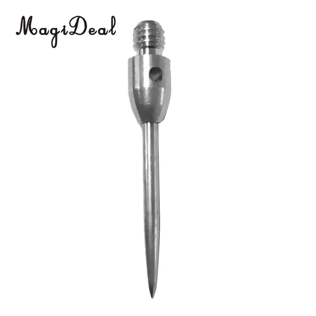MagiDeal 6 Pieces 2BA Thread Darts Steel Tips Conversion Dart Tip Points Silver