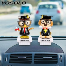 YOSOLO автомобиль орнамент Авто качающаяся голова игрушка приборная панель украшение подарок Солнечная энергия качающаяся собака автомобиль Стайлинг милая сова Танцующая игрушка