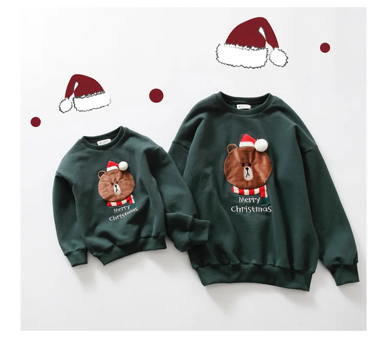 Толстовки с капюшоном для девочек; одинаковые Рождественские свитера для всей семьи; рубашки с медведем для мамы и ребенка; толстовки для мальчиков; одежда для папы и сына с надписью «Best Dad Love»