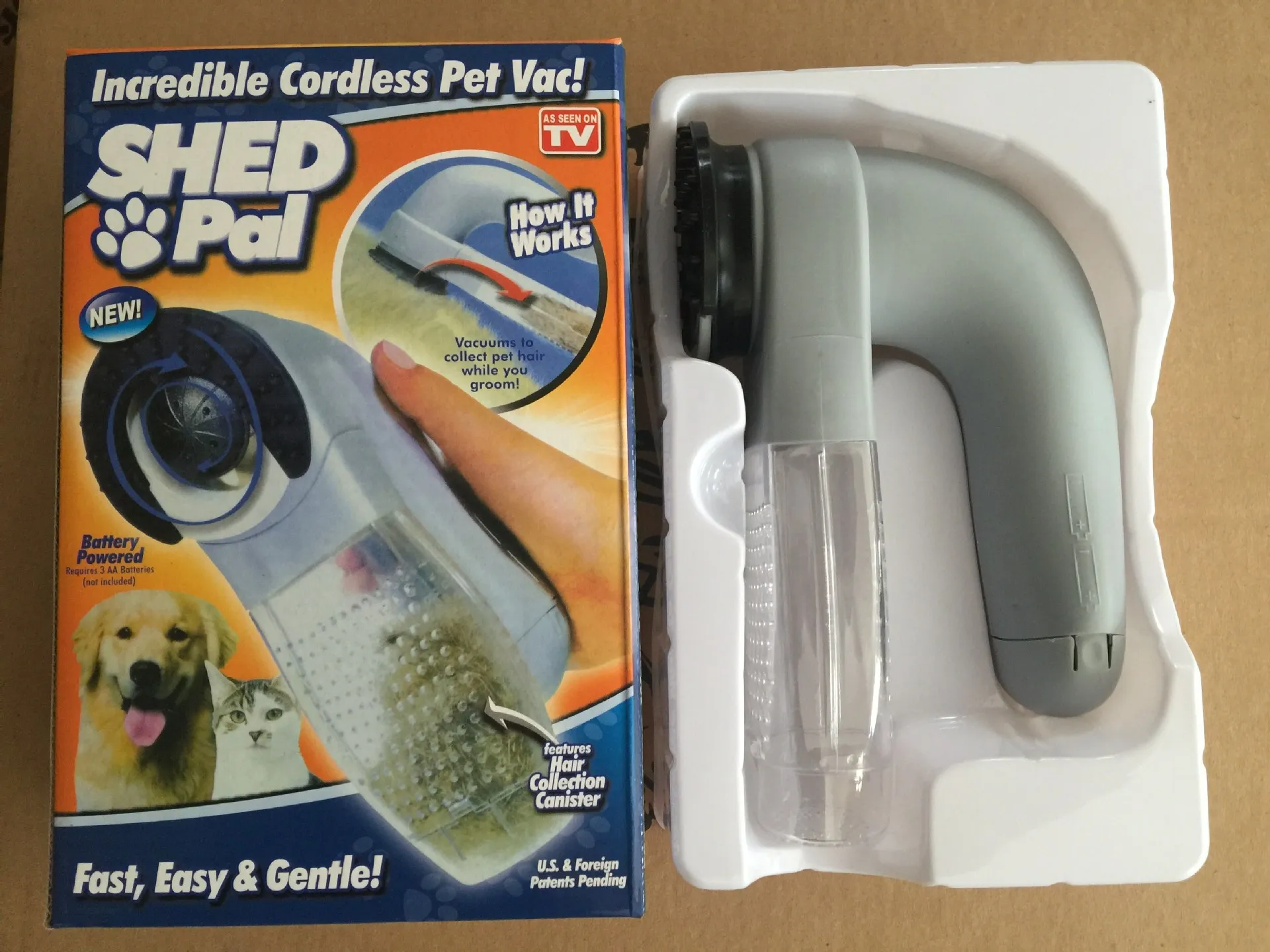 Электрический портативный пылесос с присоской для волос домашних животных