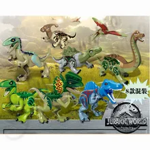 80 шт. динозавр Юрского периода тираннозавр рекс спинозавр indominius Indoraptor строительство блокирует обучение для детей Подарочные игрушки