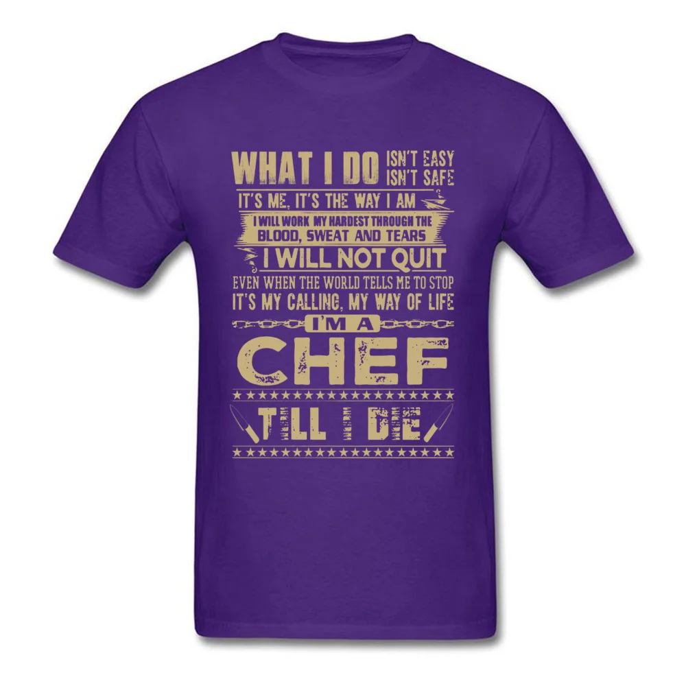  Gift Tops Shirt New Coming Short Sleeve Men's T Shirt TpicOriginaltitle Summer Summer Fall Tops & Tees O Neck IM A CHEF purple