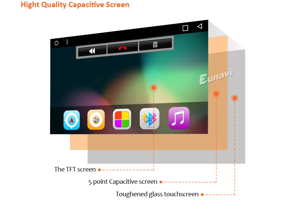 Clearance Eunavi 2 Din 7 inch Pure Android 8.1 tda7851 Universal Car Radio PC GPS Navi Stereo 2din Multimedia Capacitive touch screen usb 8