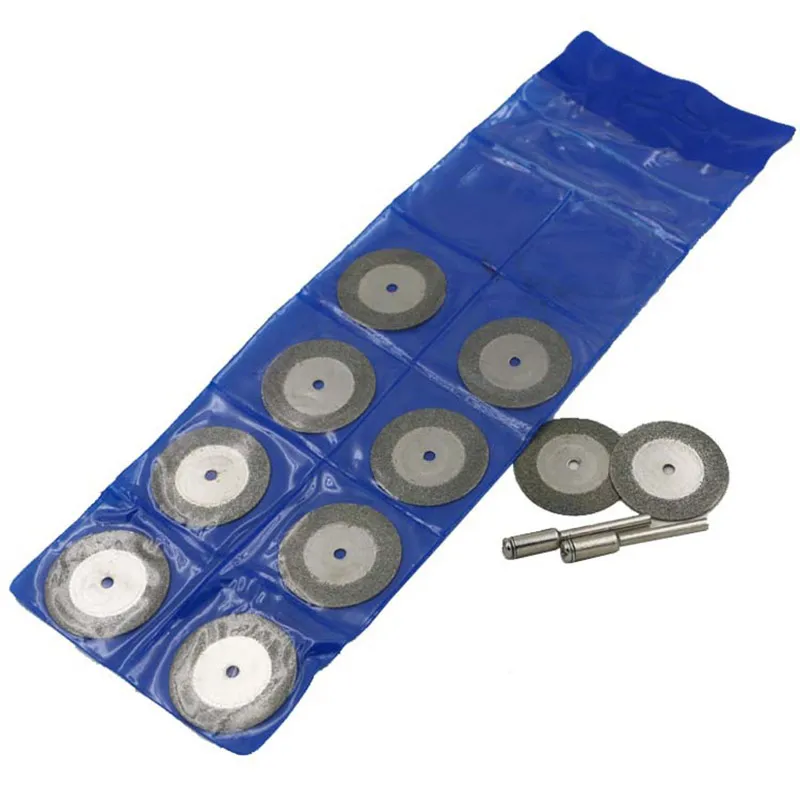 10 Pcs/ Set 30mm Diamond Coated Rotary Cutting Cut Off Blade Wheels Disc Kits New JA55