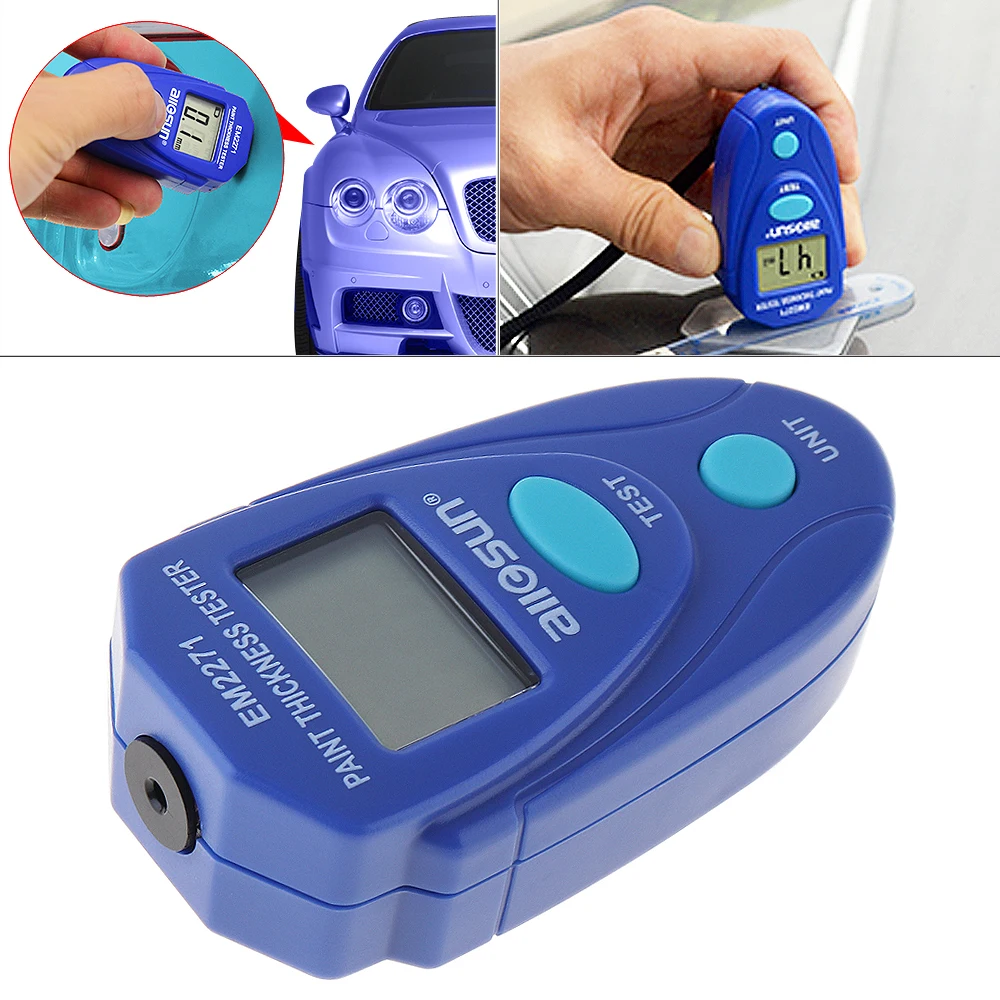 

EM2271 Mini Portable LCD Display Digital Coating Thickness Tester Handheld Measuring Tool with String Support Unit Switching